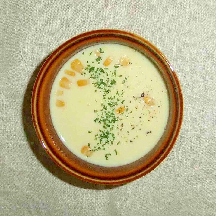 カボチャコーン　豆乳スープ